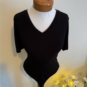 GIANNI BINI Black Bodysuit, size M.
